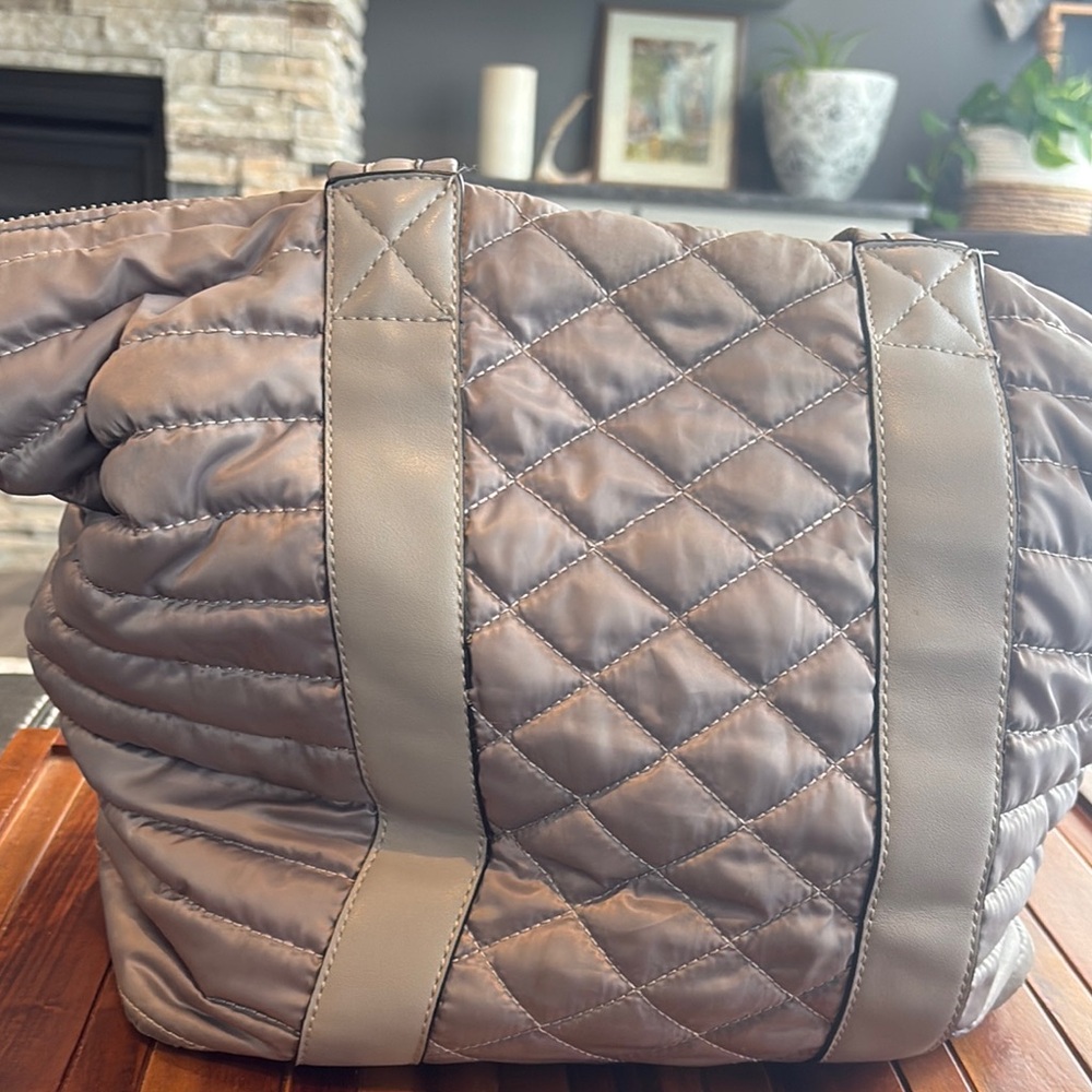 Sol and Selene Quilted Gray Tote Bag